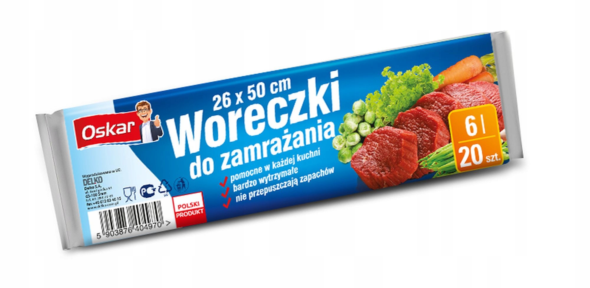 

Oskar Woreczki Do Zamrażania 6 Ltr 26x50cm 20szt