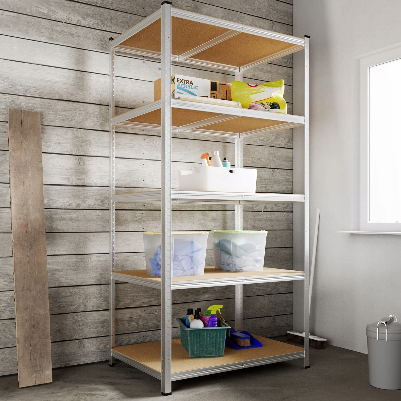 ZESTAW 2X REGAŁ METALOWY MAGAZYNOWY DO GARAŻU PIWNICY 5 PÓŁEK 180x90x30cm Marka Deco4Home