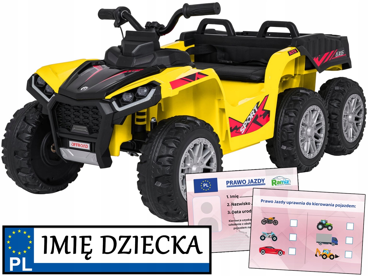 autko elektryczne dla dzieci Sport Tx Atv mocne auto z napędem 4x4 pilot