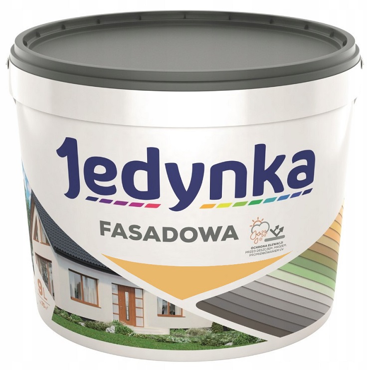Jedynka Fasadowa Ekologiczna akrylowa farba do fasad Słodki Miodowy 9L