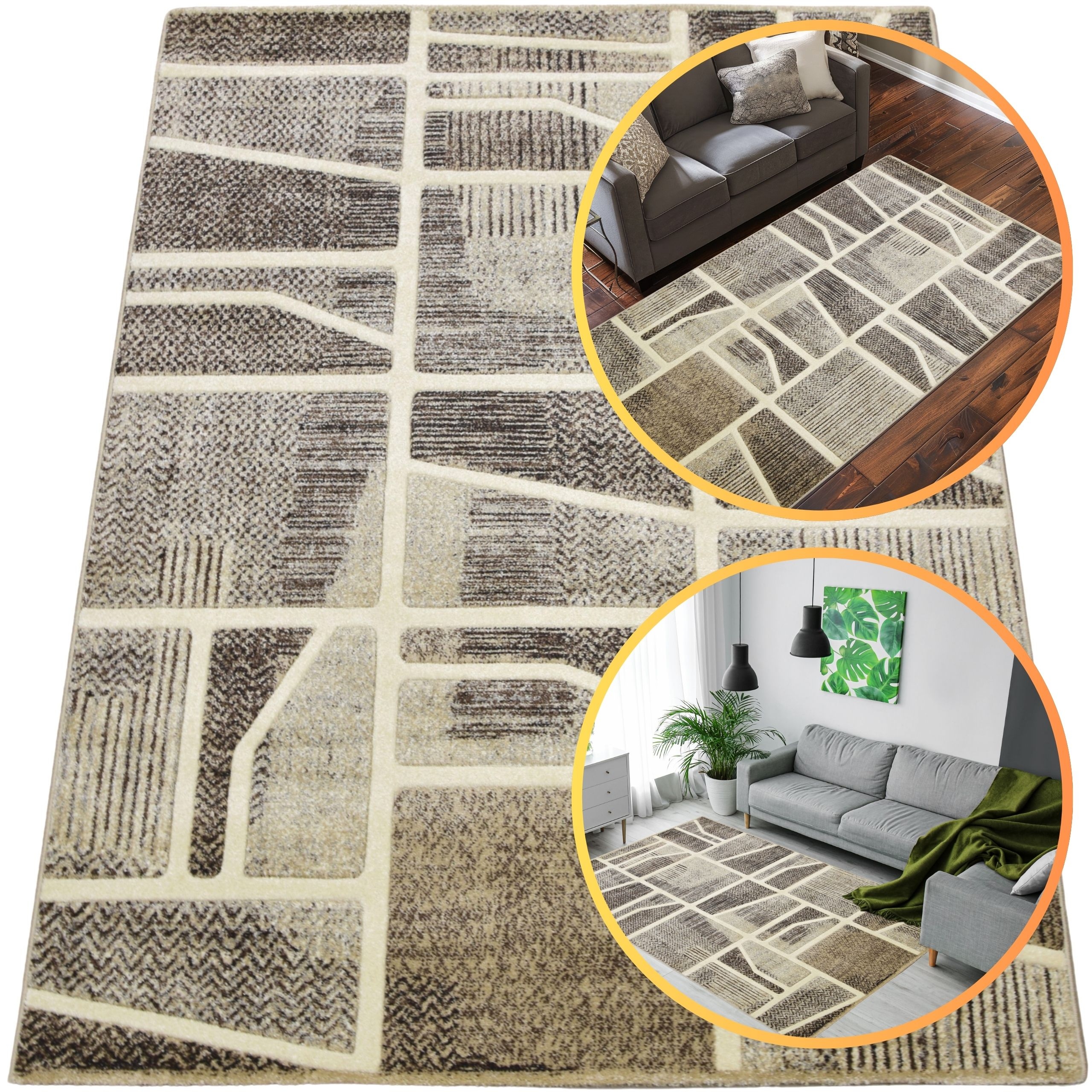 Koberec 160x230 Romantic Krémový Koberec Do Obývacího Pokoje Loft Moderní Koberec