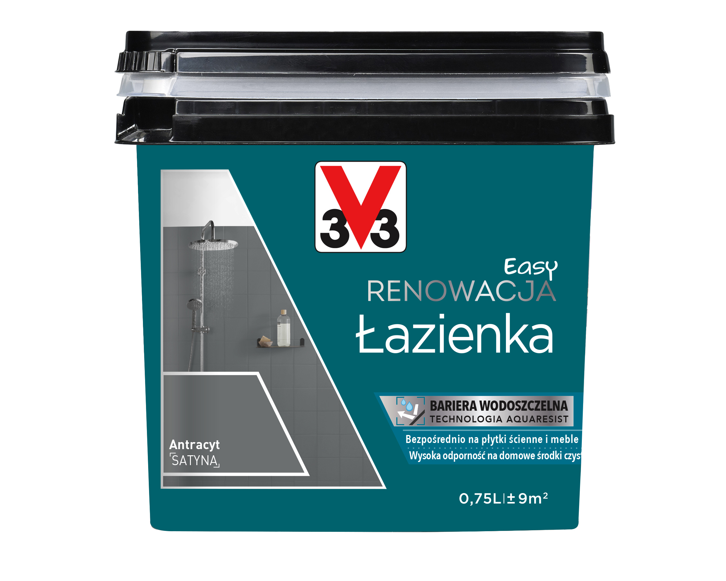 V33 Farba Renowacja Easy Łazienka 0,75l Antracyt