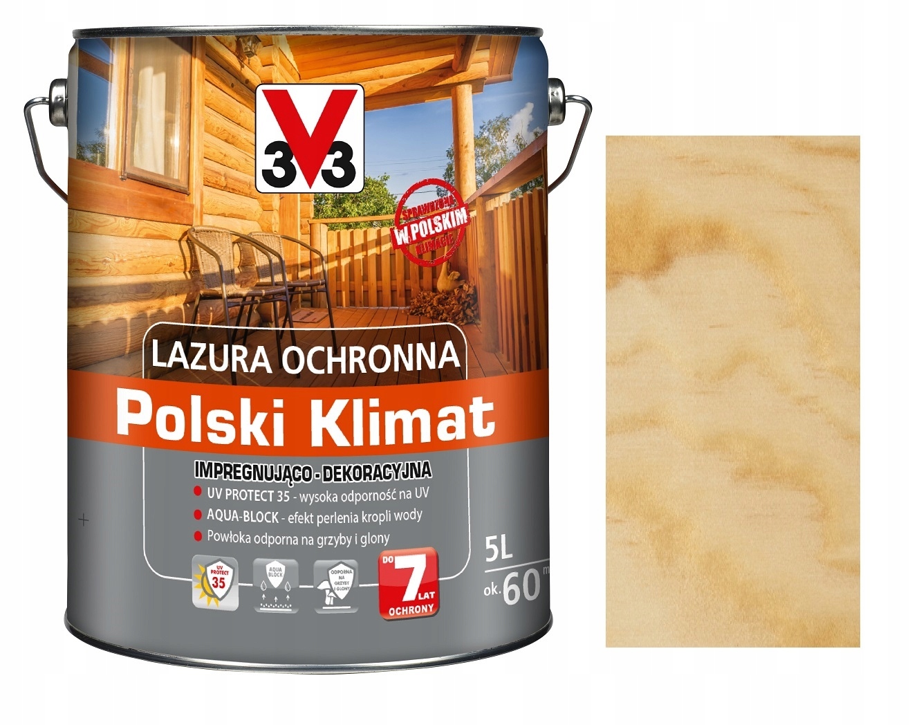 Lazura V33 Polski Klimat 7LAT Bezbarwny 5L