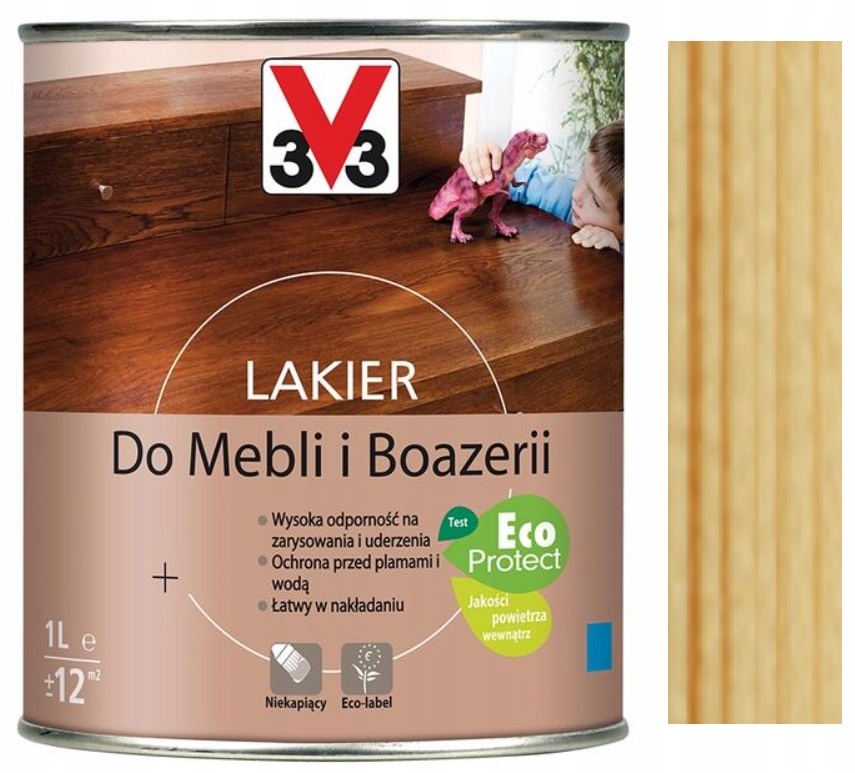 

V33 Lakier Do Mebli I Boazerii Połysk Bezbarwny 1L