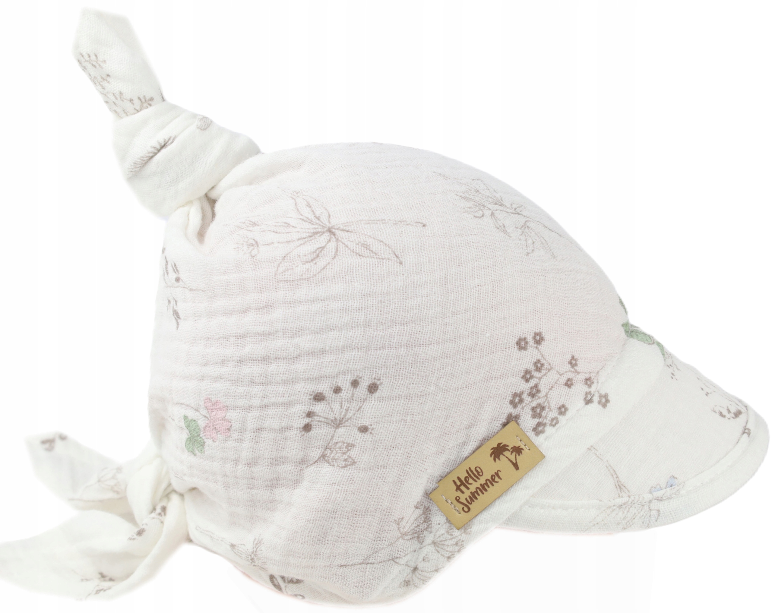 CHUSTKA Z DASZKIEM NA LATO MUŚLINOWA DOUBLE GAZE PASTELOWA ŁĄKA