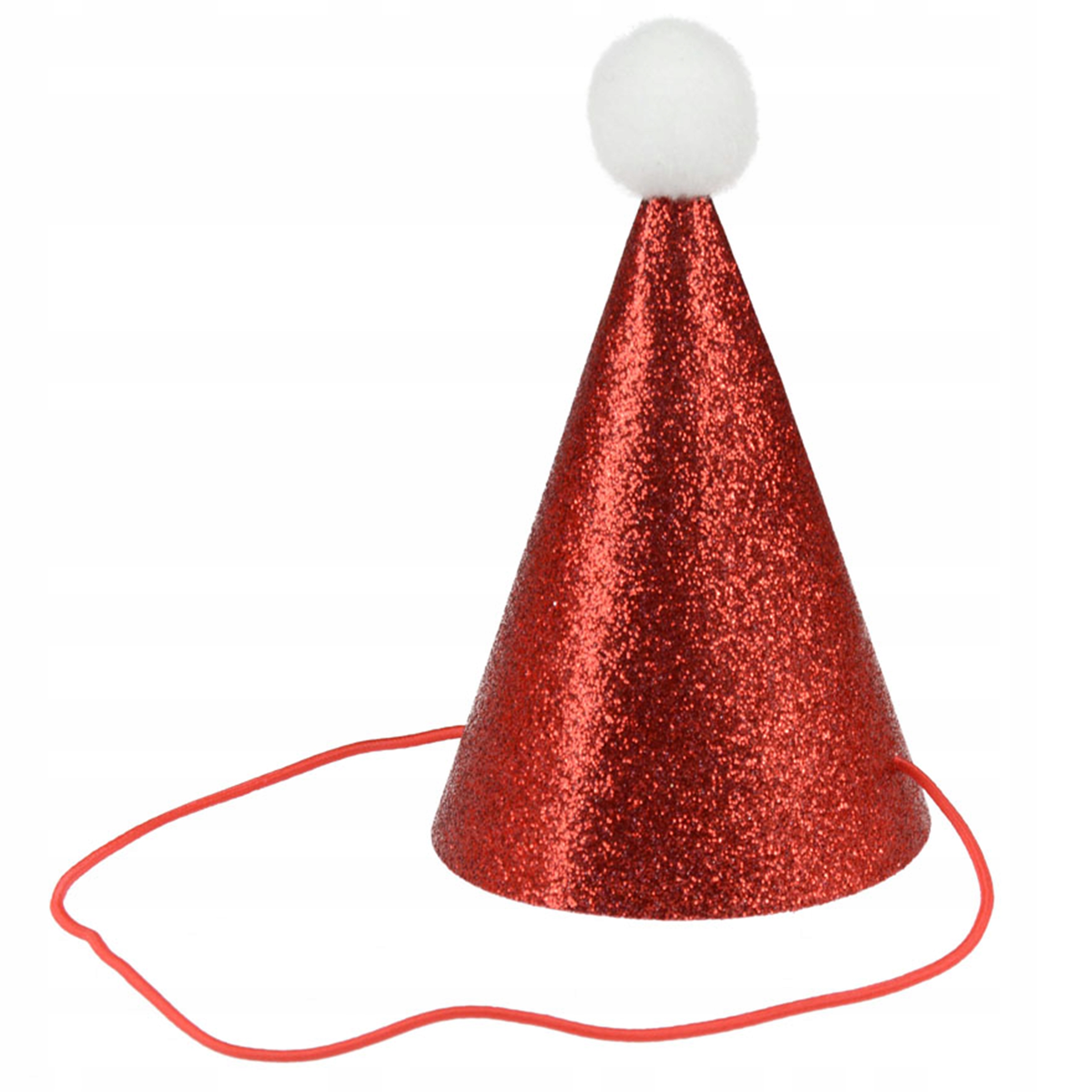 

Brokatowa Czapeczka Świąteczna Czerwona Z Pomponem