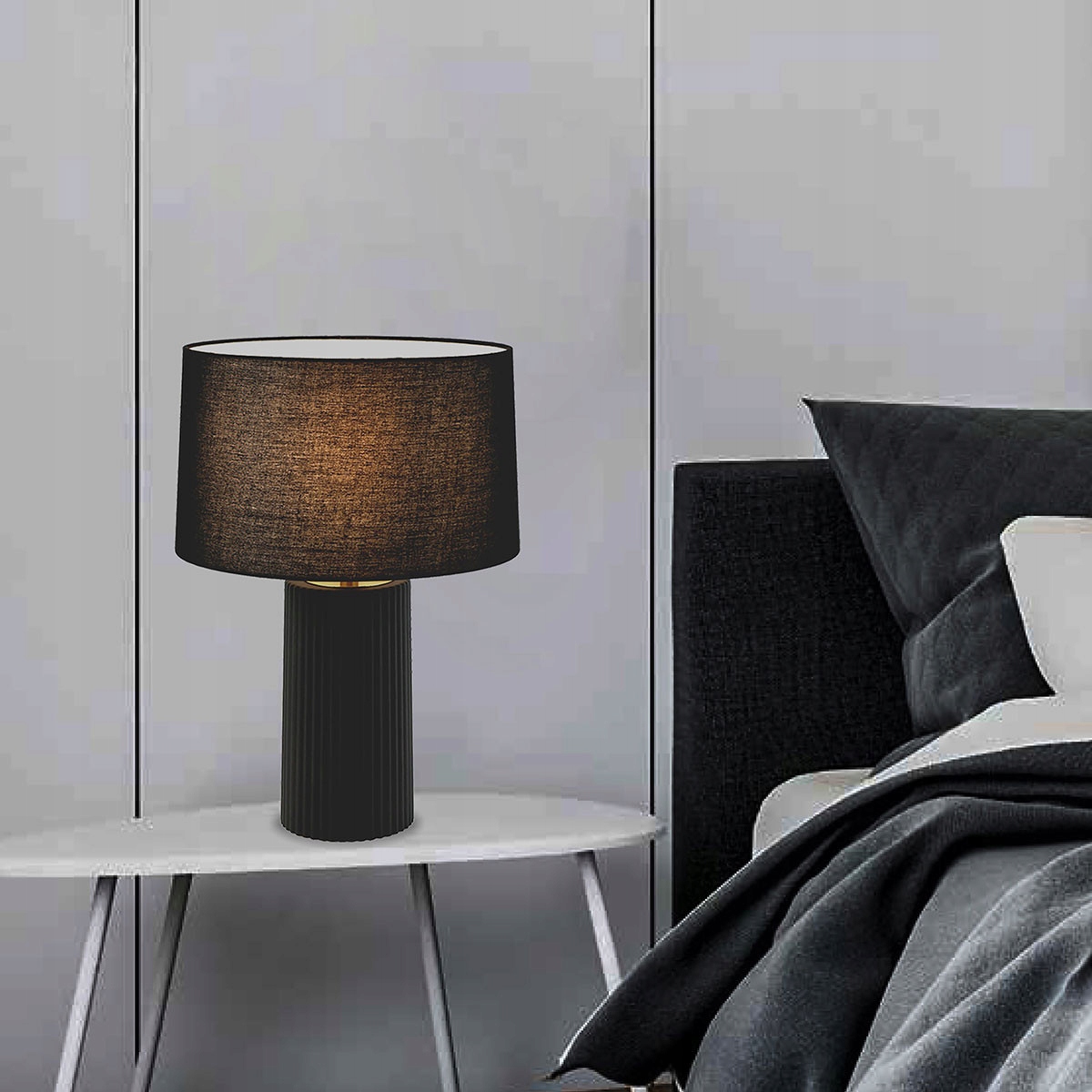 Dizajnová nočná lampa dodávajúca estetiku každému detailu, čierna Tokio