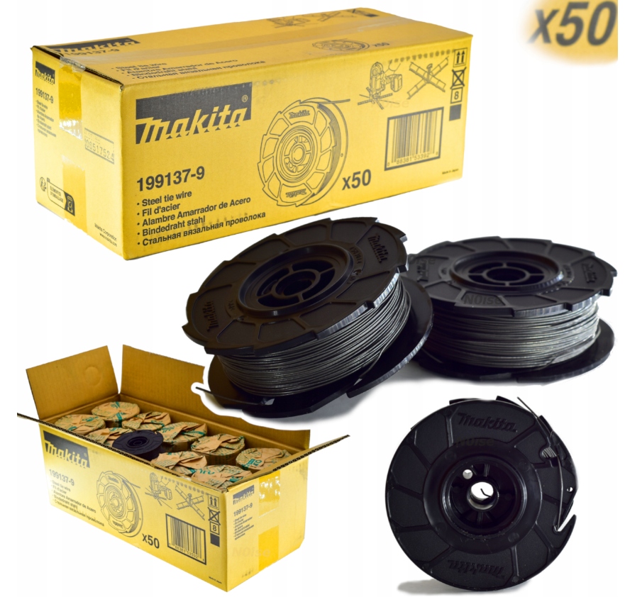 Makita Drut Do Wiązania Zbrojeń 199137-9 50szt rolek w paczce dla DTR180 Dt
