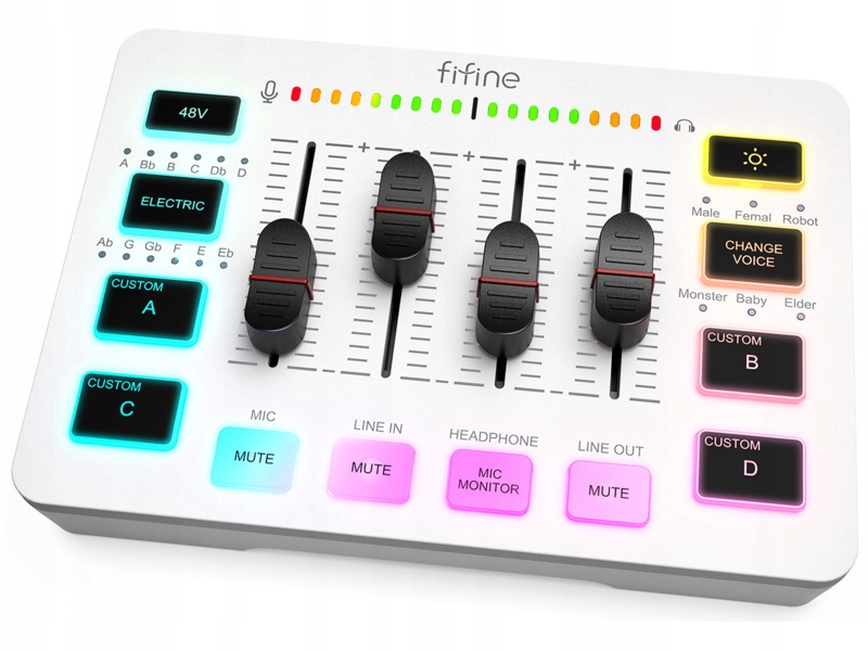 Mikser audio Fifine SC3 Biały