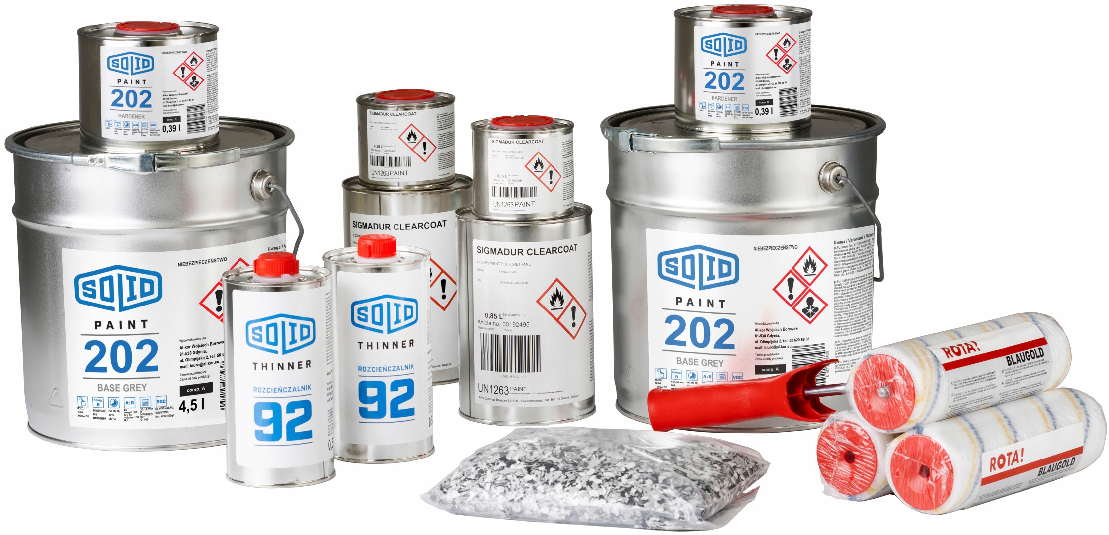 Epoxidová Živica farba na betón Set 20 m2 Šedá