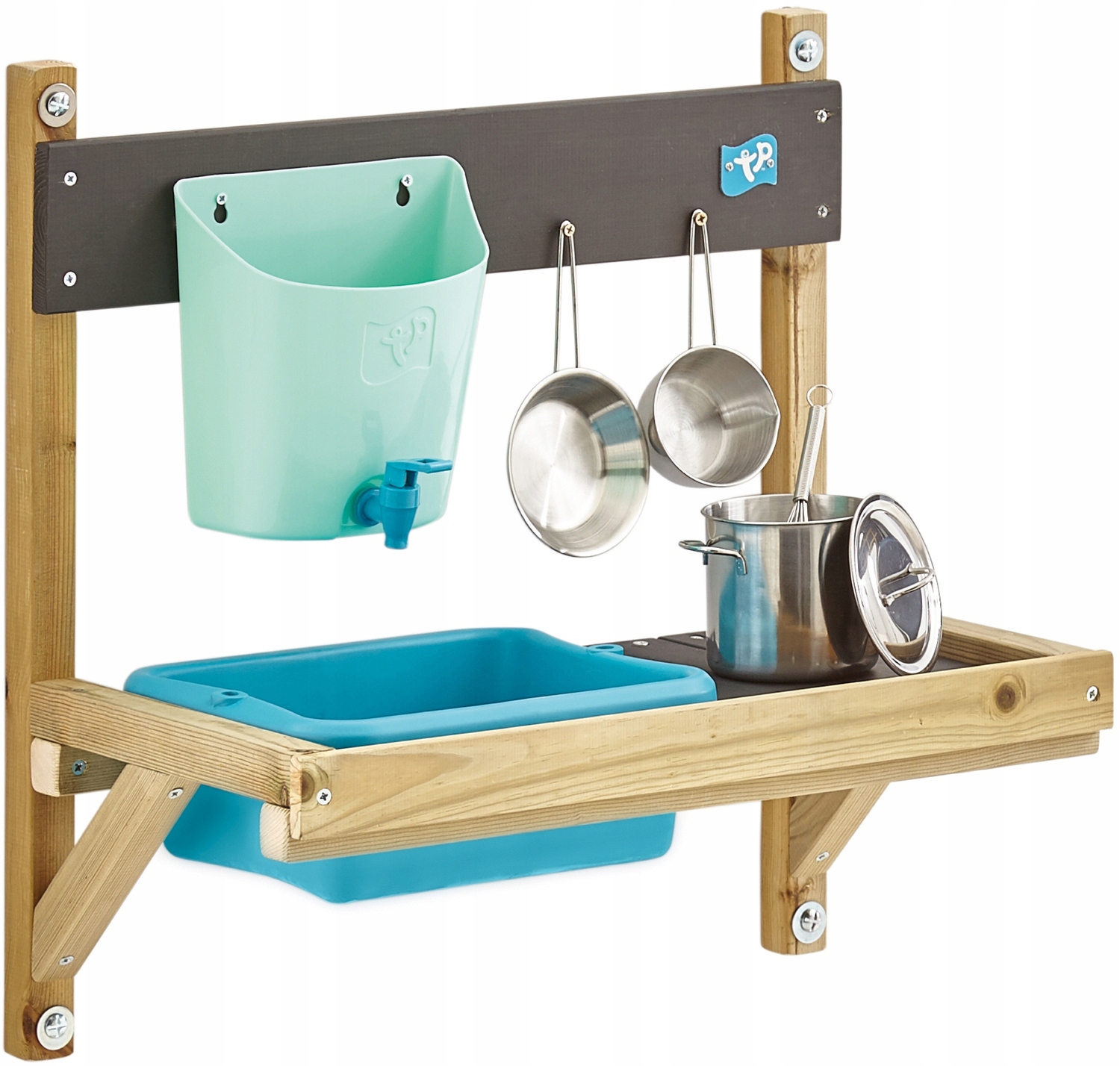 Medinis vaikų žaidimų namelis laukui TP Toys 146 cm papildoma komplektacija