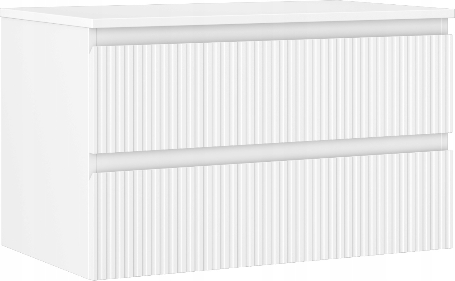 Mexen Rivel szafka łazienkowa podumywalkowa 80 cm z blatem, 2 szuflady, ryf