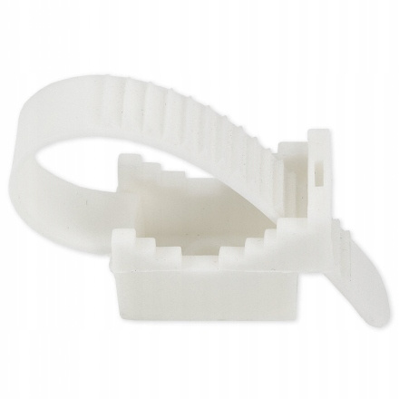 OPASKA ZACISKOWA DO KABLI UCHWYT KABLOWY PASKOWY BIAŁY UP22 UP-22 100 SZTUK
