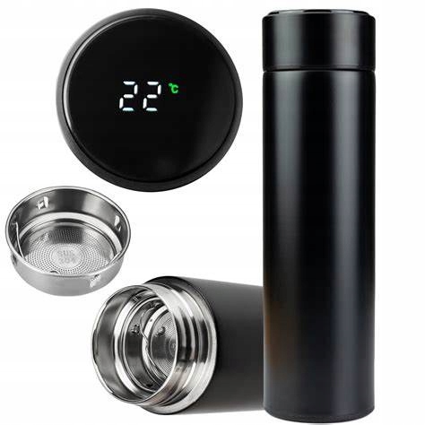 Kubek Termiczny Termos Led 500ml Na Kawę Herbatę Dotykowy Do Samochodu