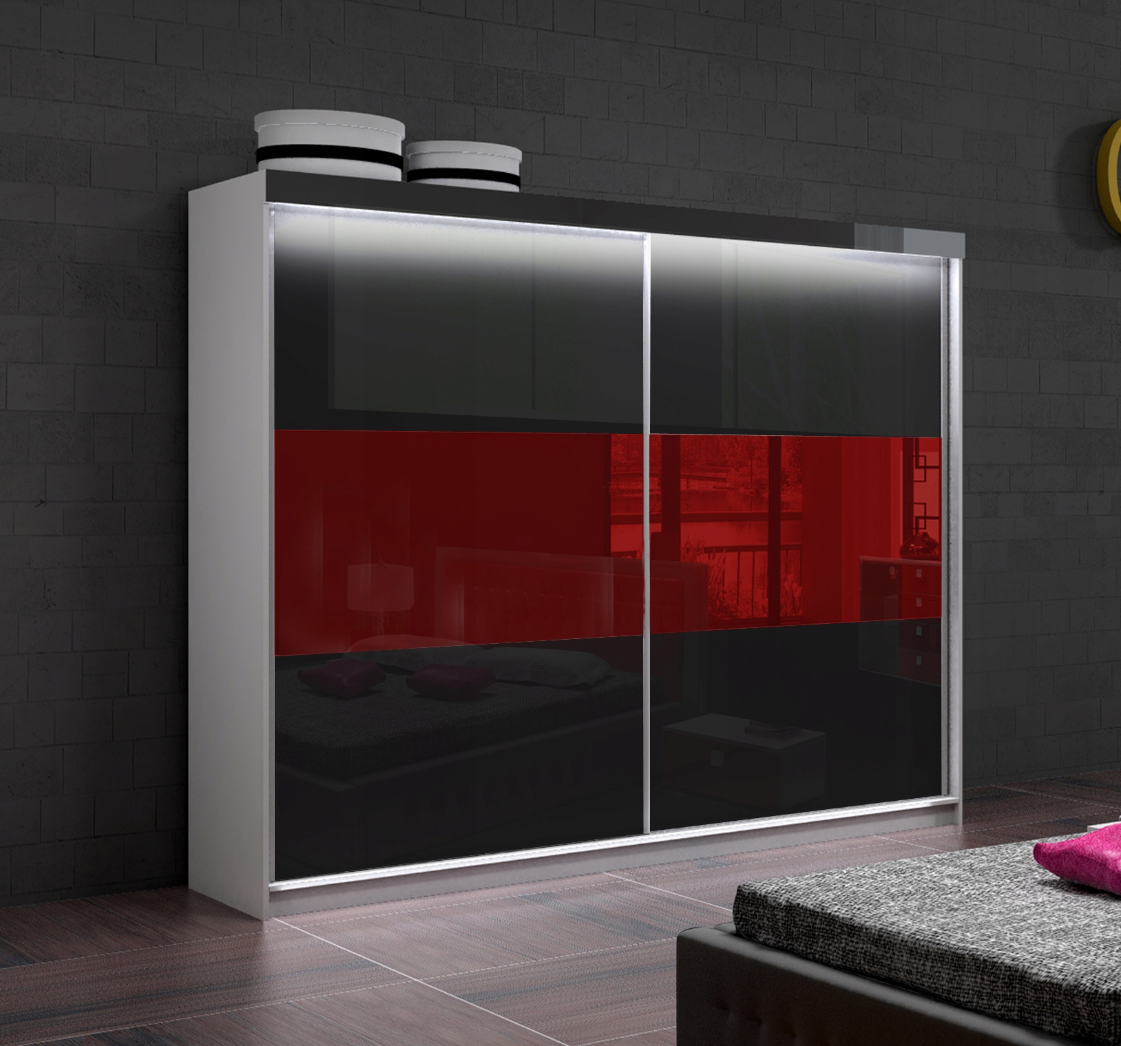 SZAFA MOBI BARDZO WYSOKA 270CM! DWUDRZWIOWA Głębokość mebla 62 cm