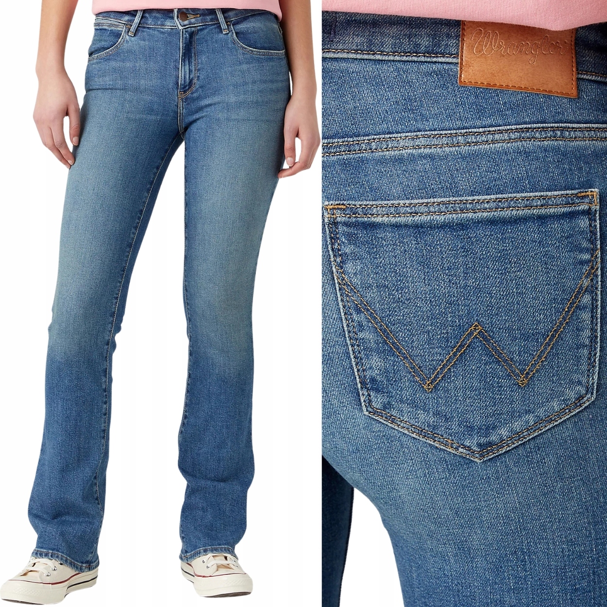 Wrangler Bootcut Girlband Rozšířené Dámské Džínové Kalhoty W27 L32