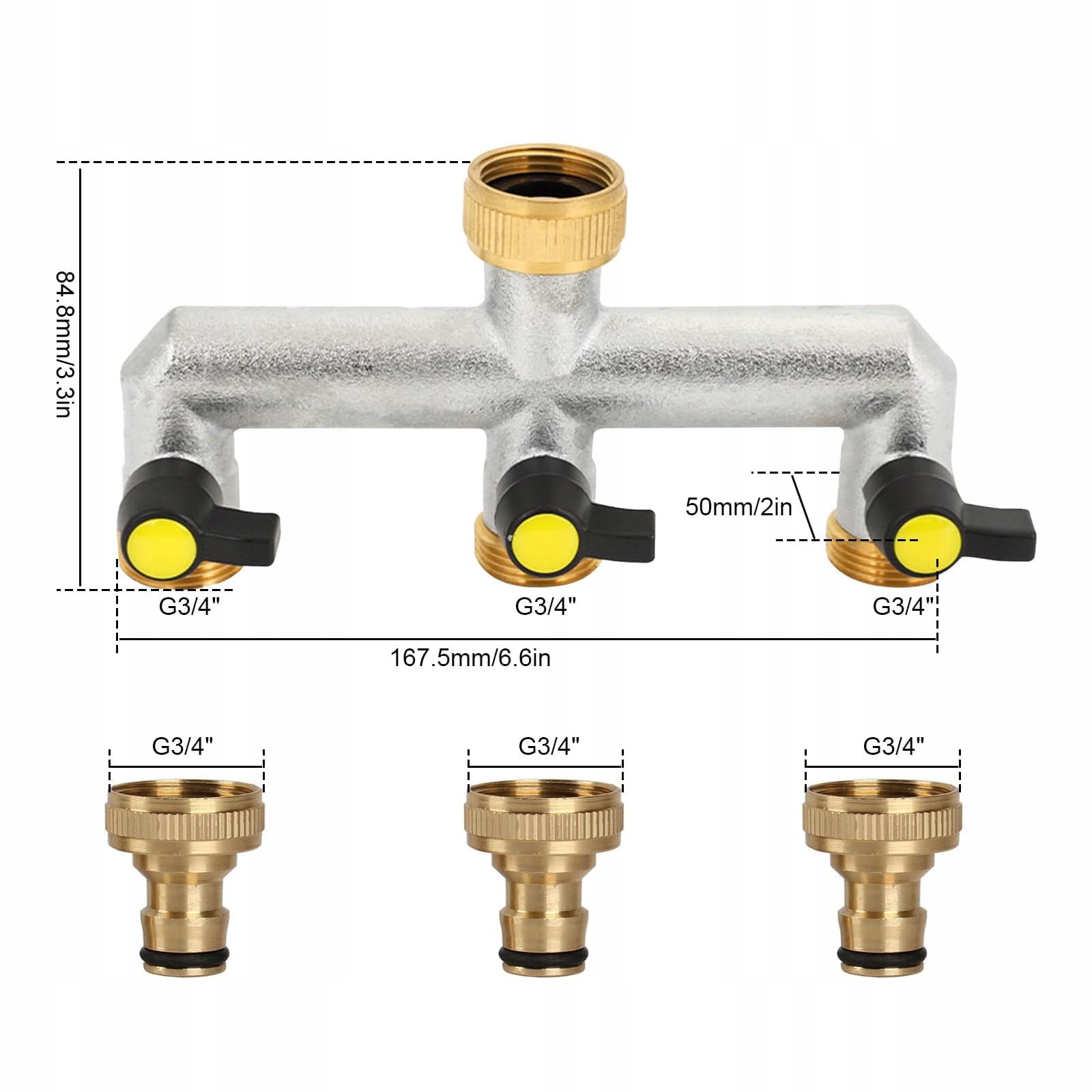 Rozdzielacz do kran GW 3/4''. GEKA Plus z 3 wtyk. Stan opakowania oryginalne