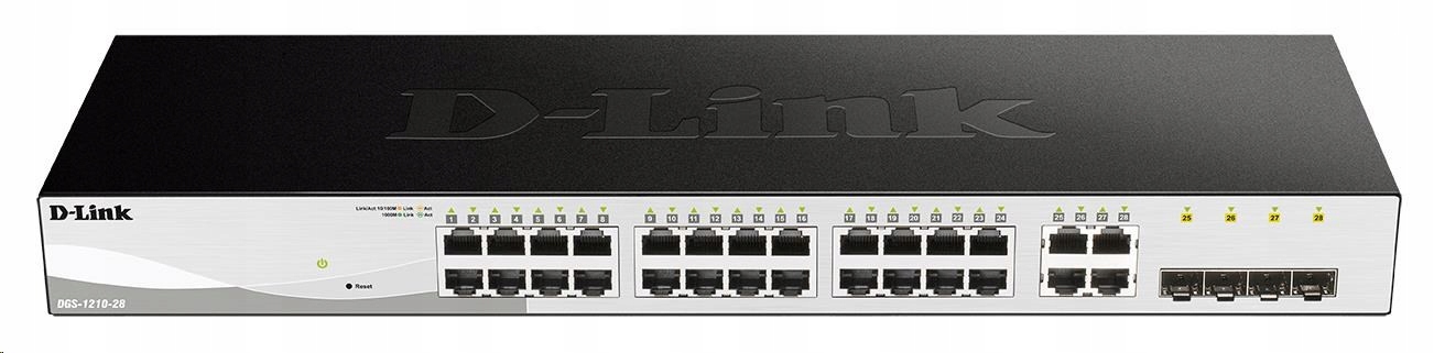 D-Link DGS-1210-28 28-portový gigabitový prepínač Smart+, 24x GbE, 4x…