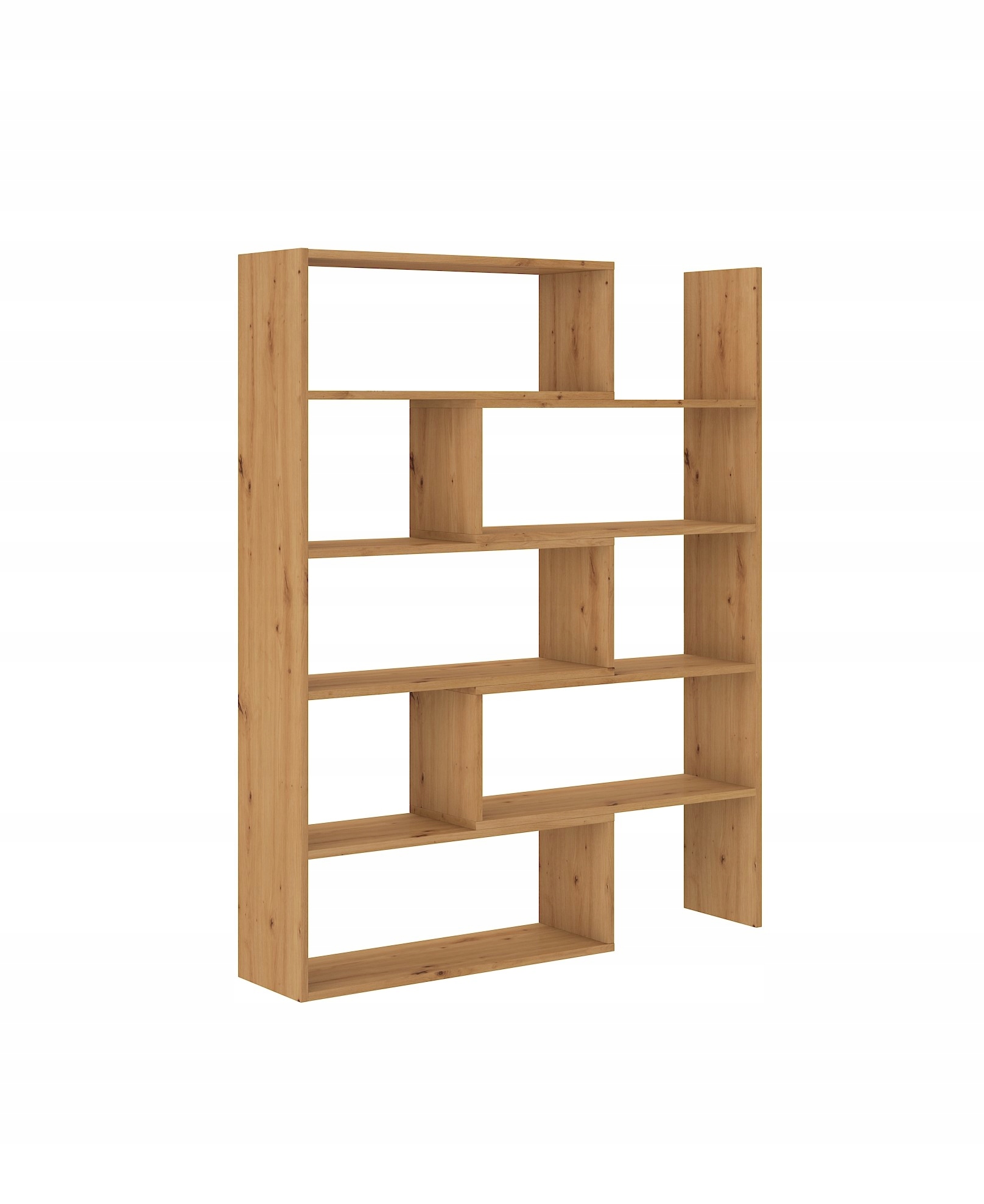 Moderní široký klasický regál do obývacího pokoje a kanceláře s nastavitelnými policemi Artisan