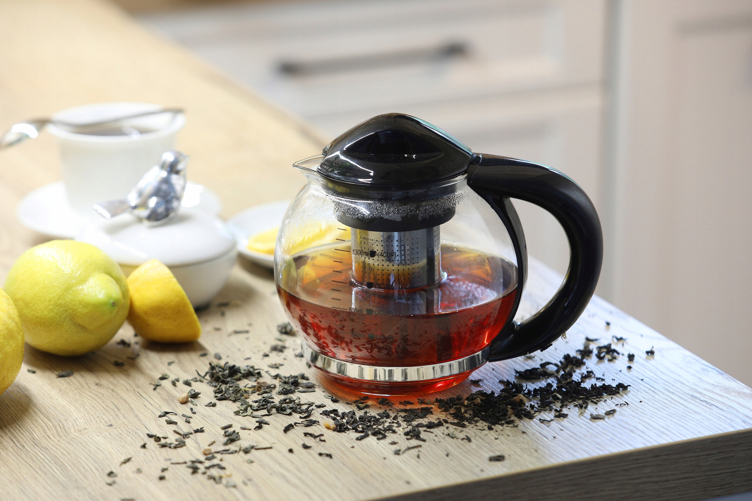 BERRETTI DZBANEK ŻAROODPORNY Z ZAPARZACZEM ZAPARZACZ DO HERBATY KAWY 1,3L Linia QUELLESSIMO