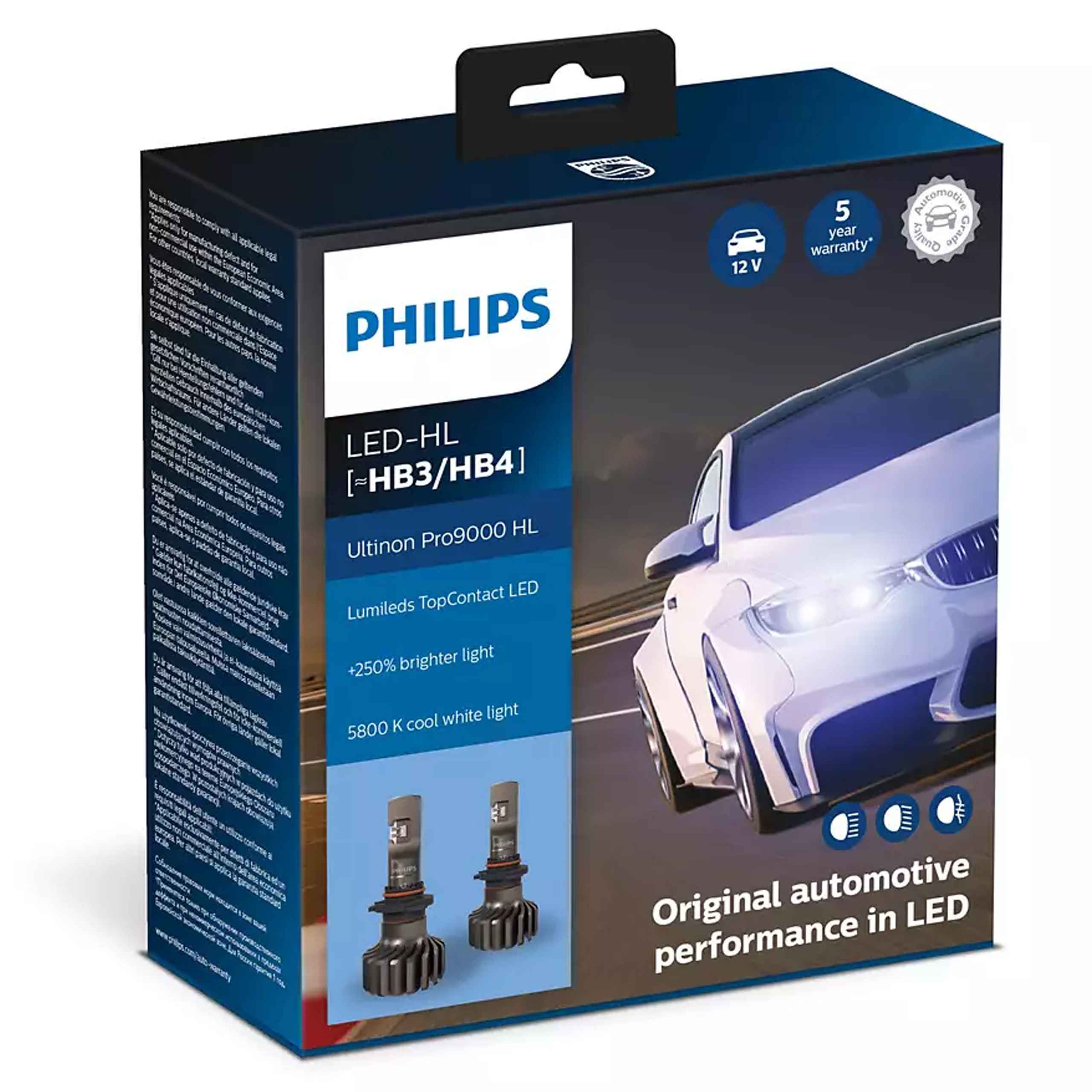 

Philips żarówka HB3/HB4 Led Ultinon Pro9000 +250%