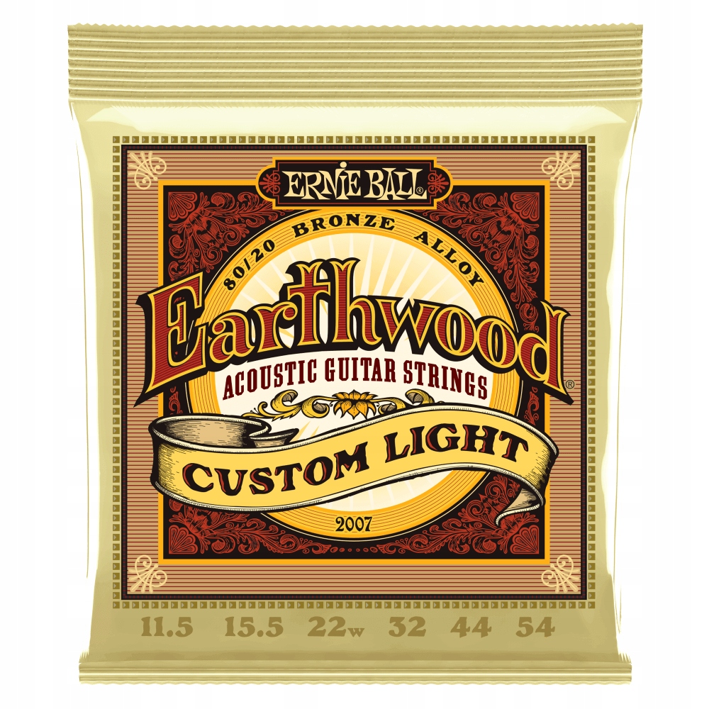 Struny Ernie Ball Earthwood Custom Light Acoustic 80/20 Bronze 11.5-54 2007