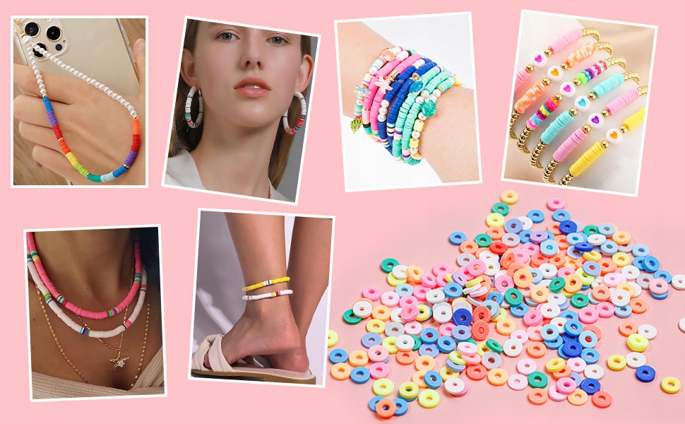 ZESTAW KORALIKÓW DO ROBIENIA BRANSOLETEK KREATYWNY Wiek dziecka 5 lat +
