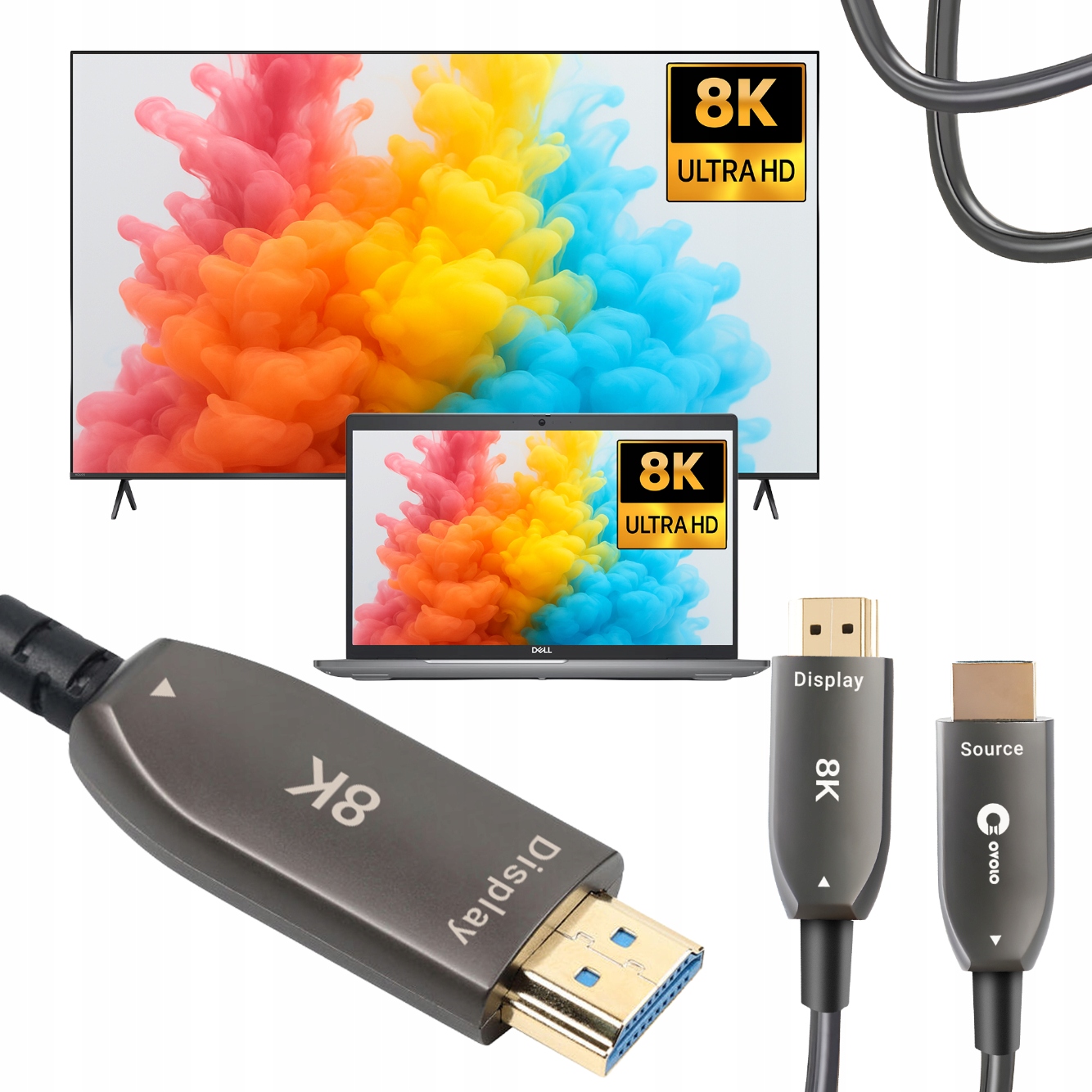 Mocný Hdmi Aoc kábel 20 m pre Dekodér Tunera 8K Optický Uhd optický kábel