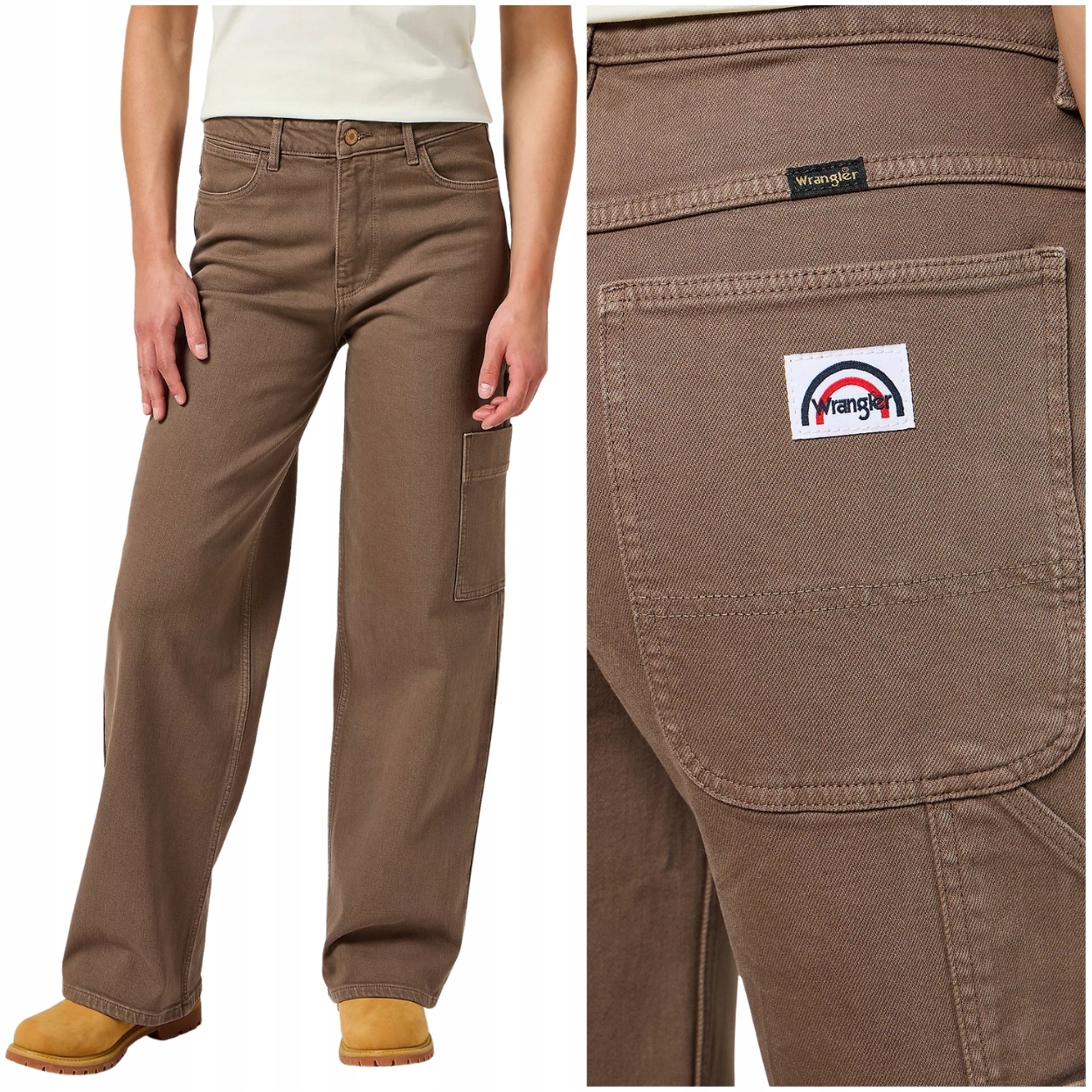 Wrangler Workwear Loose vysoké volné dámské kapsáče W30 L32