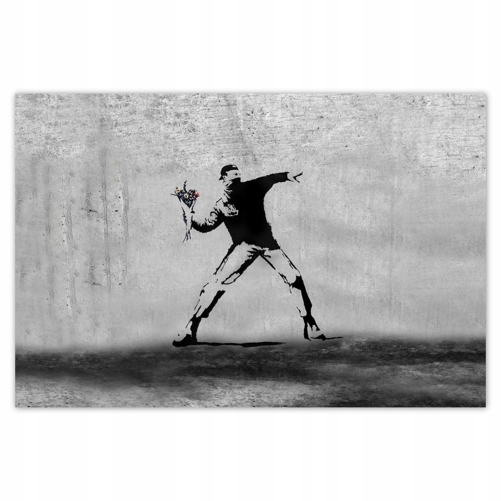 

Plakat 93x62 Banksy Miotacz kwiatów