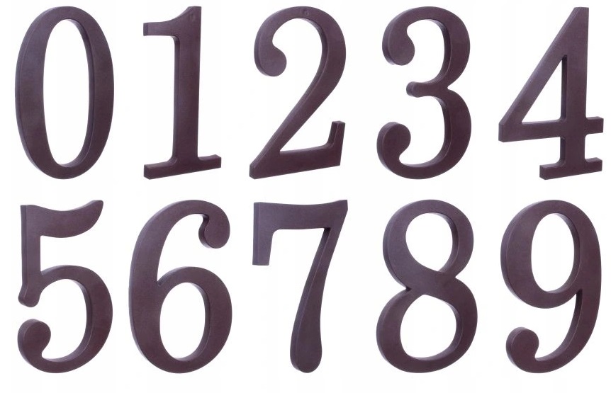 CYFRA NA DOM BUDYNEK NUMER PLASTIKOWA BRĄZ