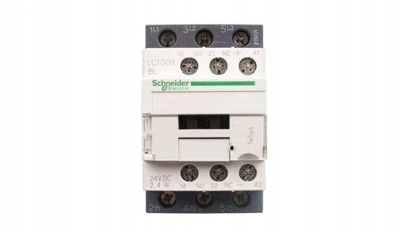 

Stycznik mocy 9A 3P 24V DC 1Z 1R LC1D09BL