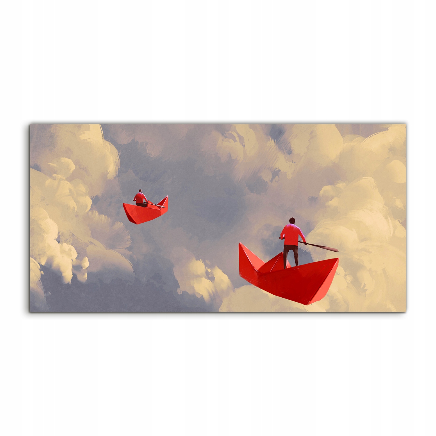 Akrylový obraz 100x50 ako darček Origami Papier Loďky