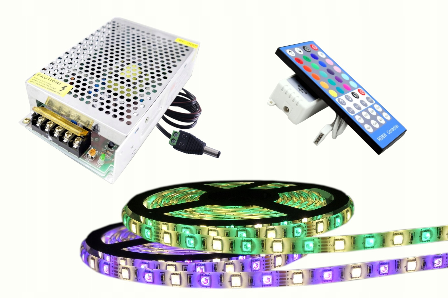 Set Led 5050 Rgbw teplá bílá barva IP65 10 m