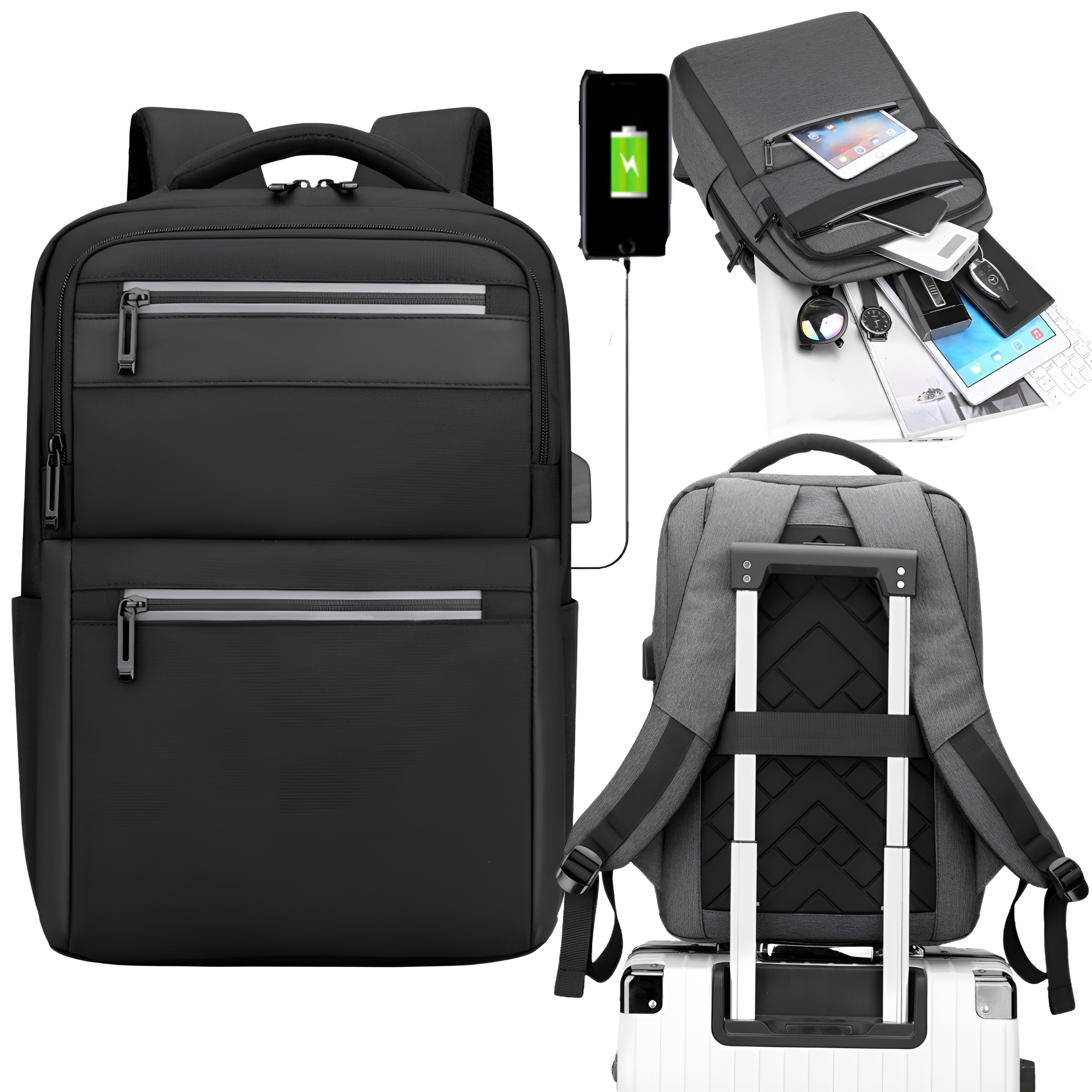 Plecak Podróżny Do Samolotu Ryanair Wizzair Bagaż Podręczny Lot Lekki Usb