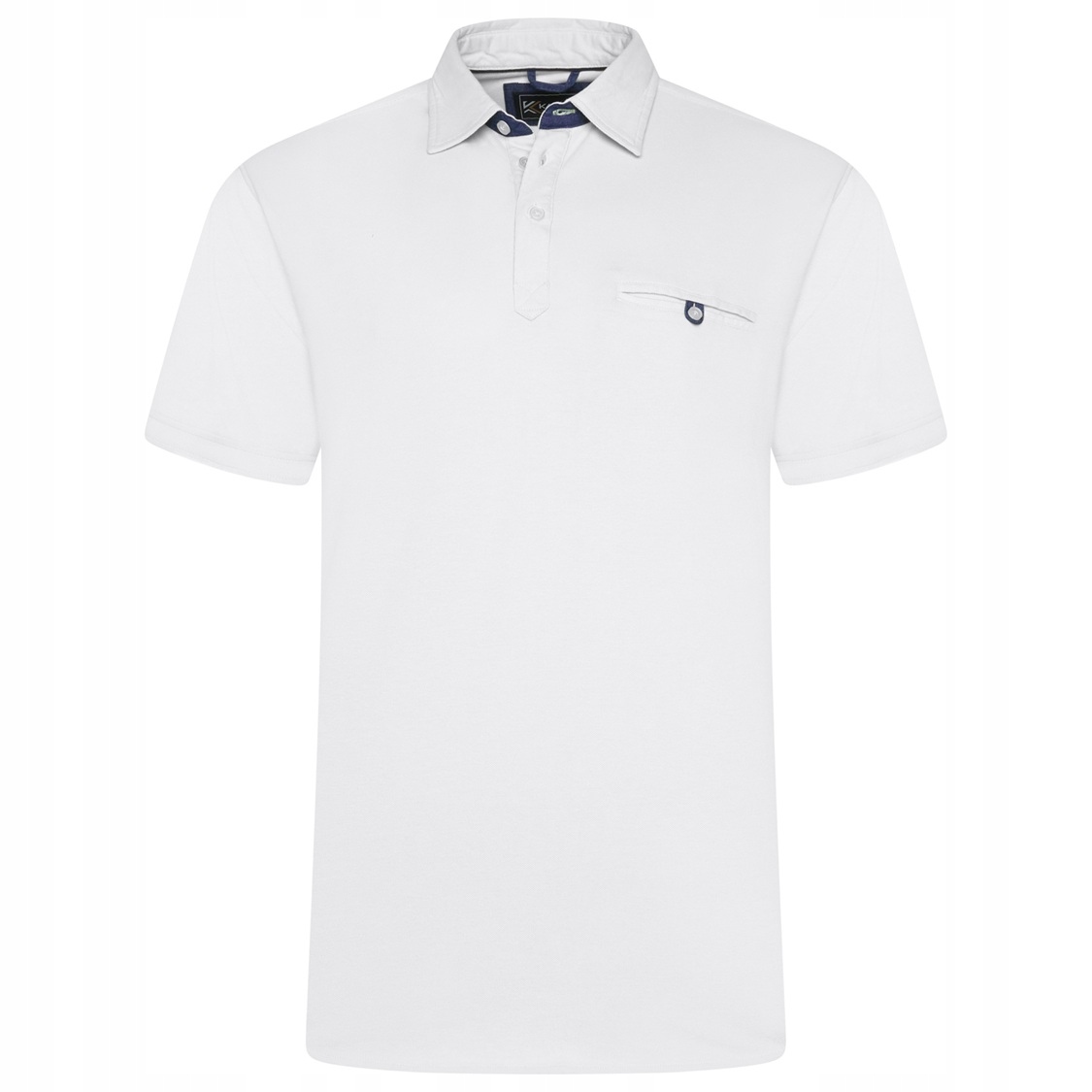 Tričko Pánské Polo Elegantní Bílá Kam Velké Velikosti 2XL