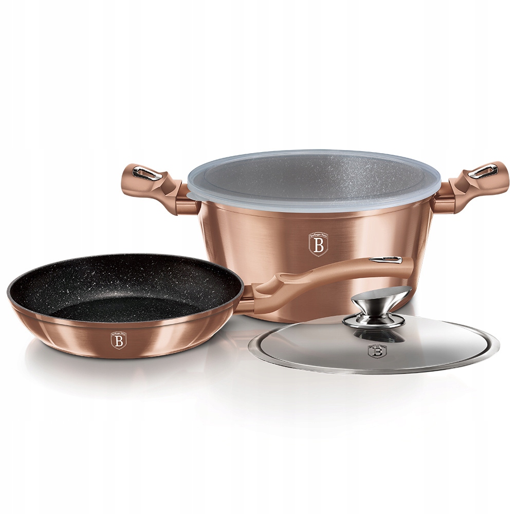 BH-6200 Garnek i patelnia 24 cm Berlinger Haus Rose Gold Collection