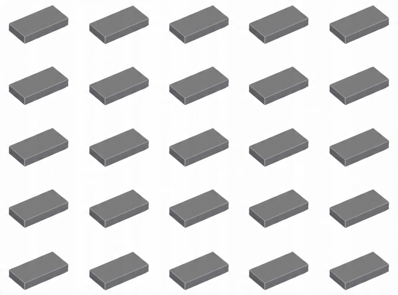 

Lego Płytka Tile 1x2 C. Szary 3069b 4211052 25szt