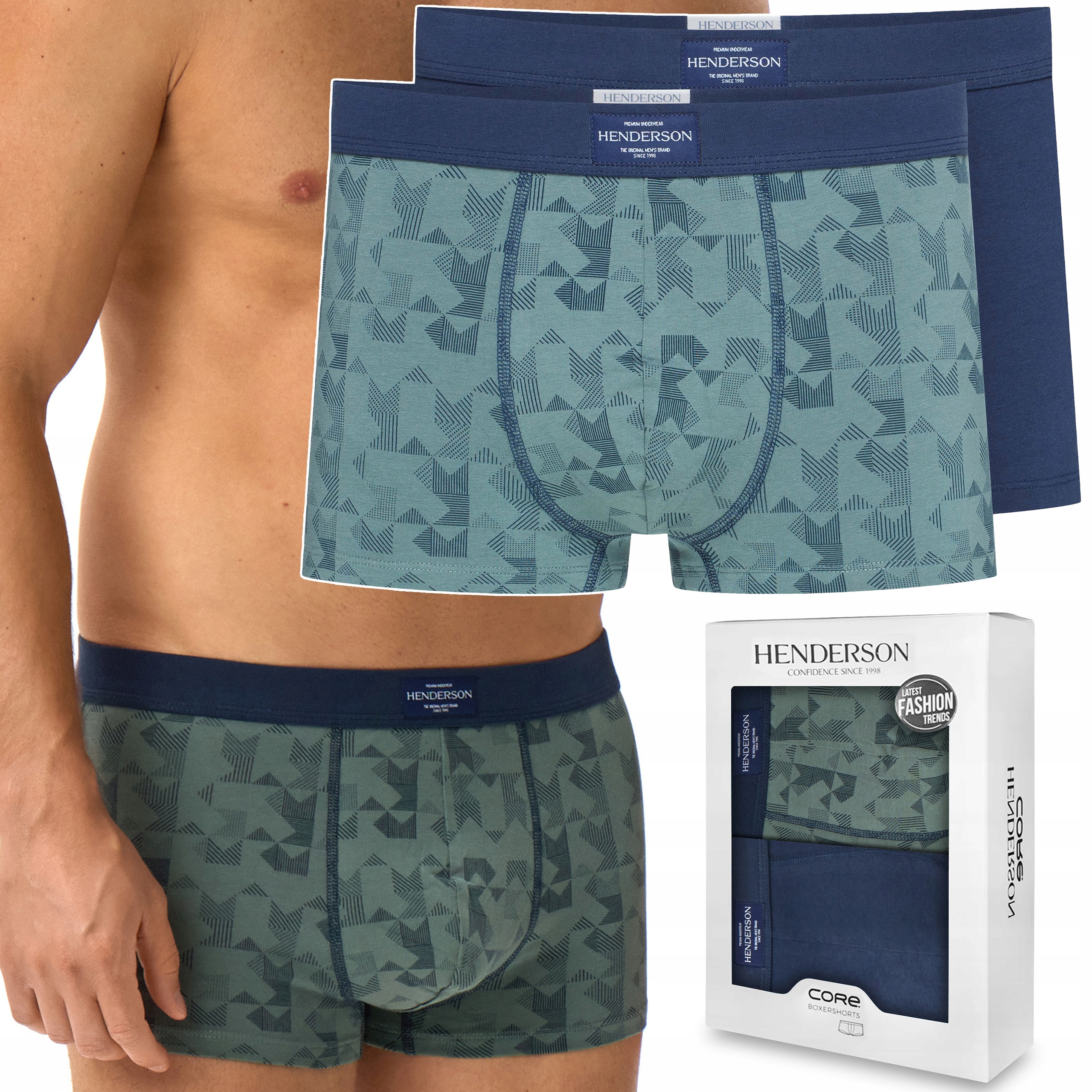 Pánské boxerky 2-PAK slipy kalhotky Henderson 41925 Job XL