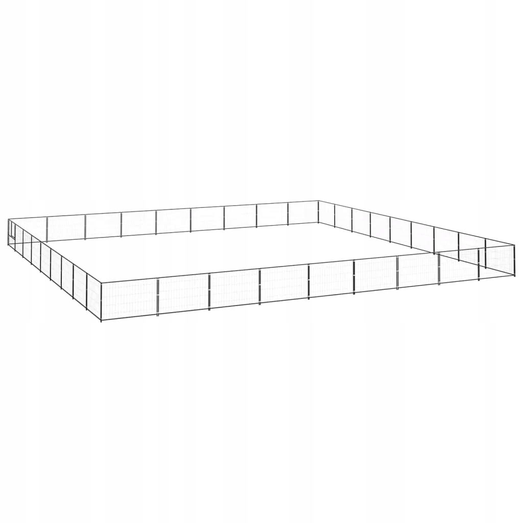 Levně Fionshop 262848526 Psí kotec černý 81 m² ocel