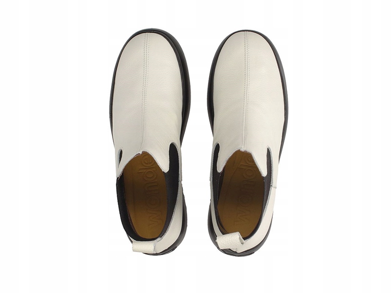 Białe botki na platformie Wonders A-2604 37 Płeć kobieta