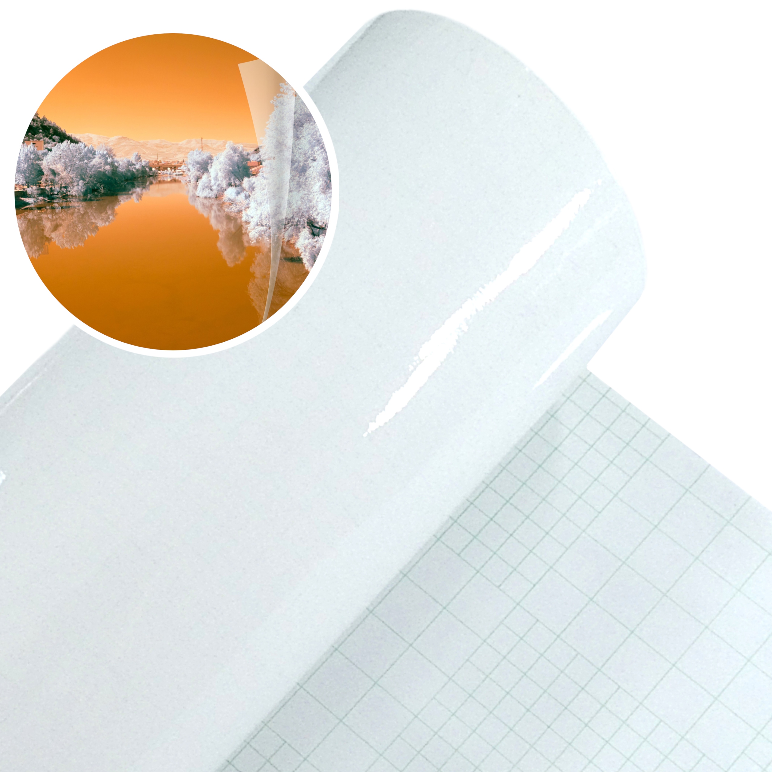 Laminát Pvc Za studena v roli 65 mikronů 1,52x50 m Lesk Laminát Pvc