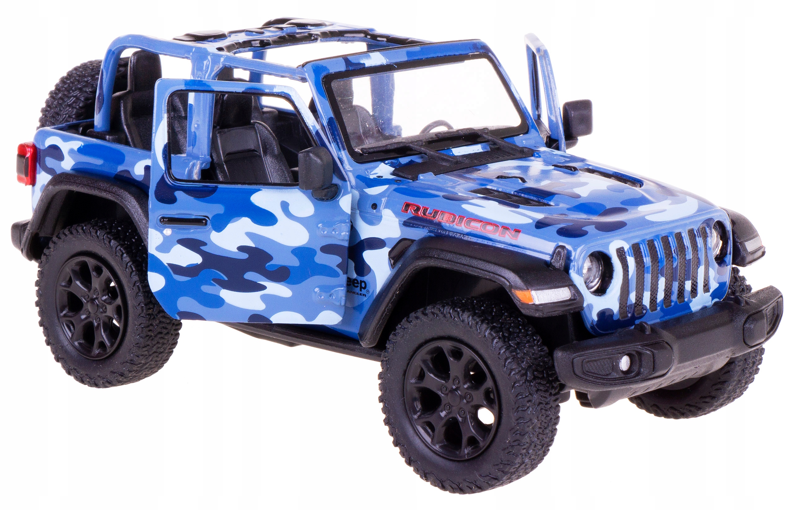 JEEP WRANGLER RUBICON CAMO KINSMART 1:34 NIEBIESKI