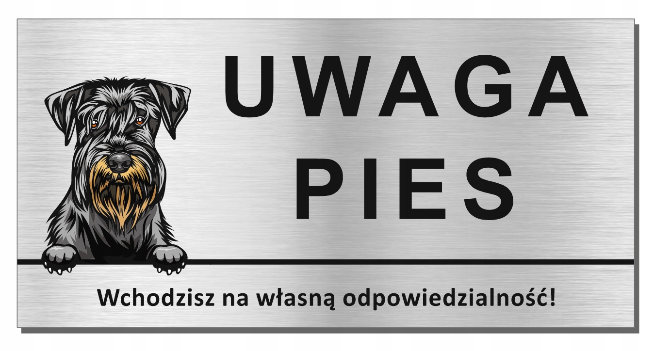 

Tabliczka Ostrzegawcza Uwaga Pies Sznaucer