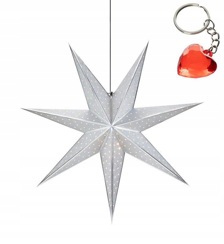 Závěsná světelná ozdoba Hvězda 75 cm stříbrná Glitter 705788 Markslojd