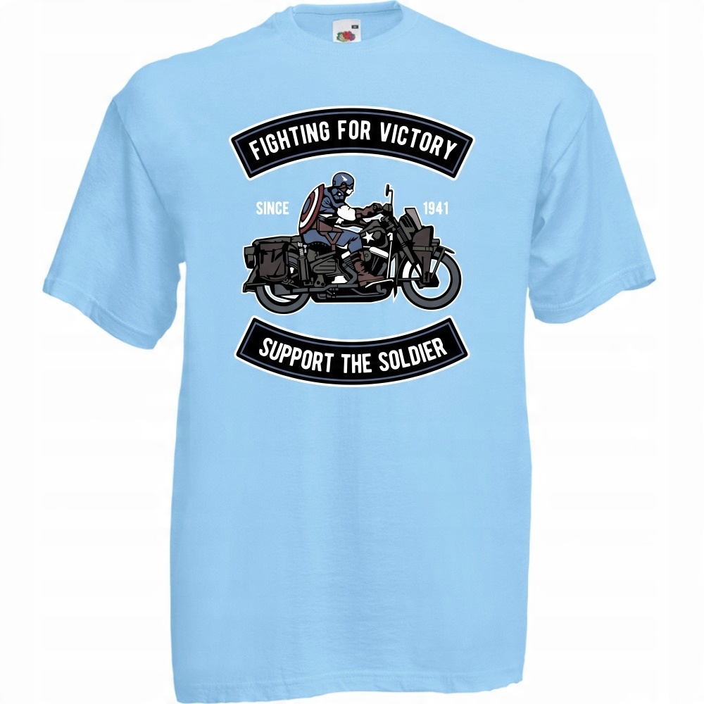 

Koszulka motor motocyklista wojsko S błękitna