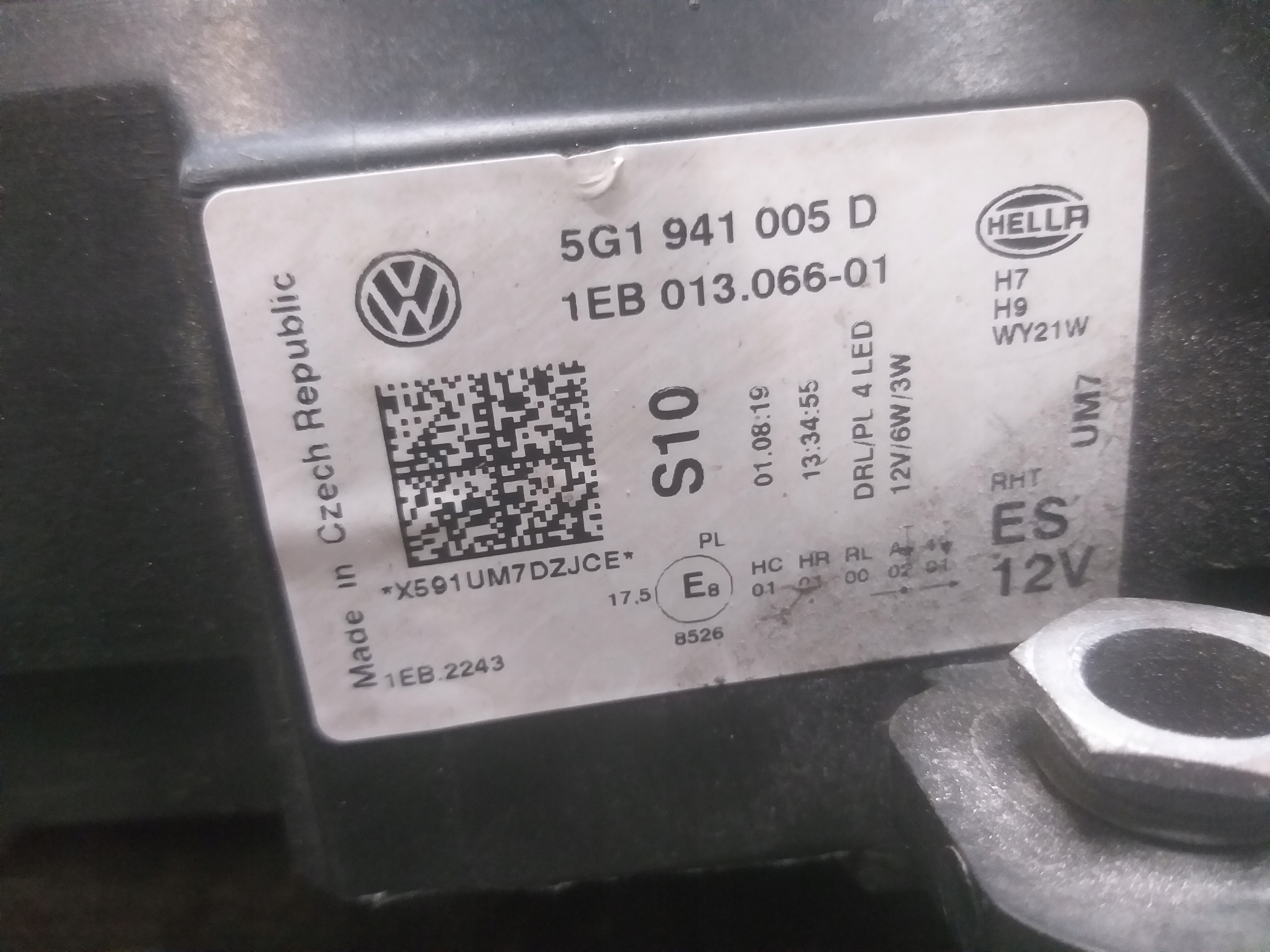 light front left VW GOLF VII 7 LIFT 5G1941005D