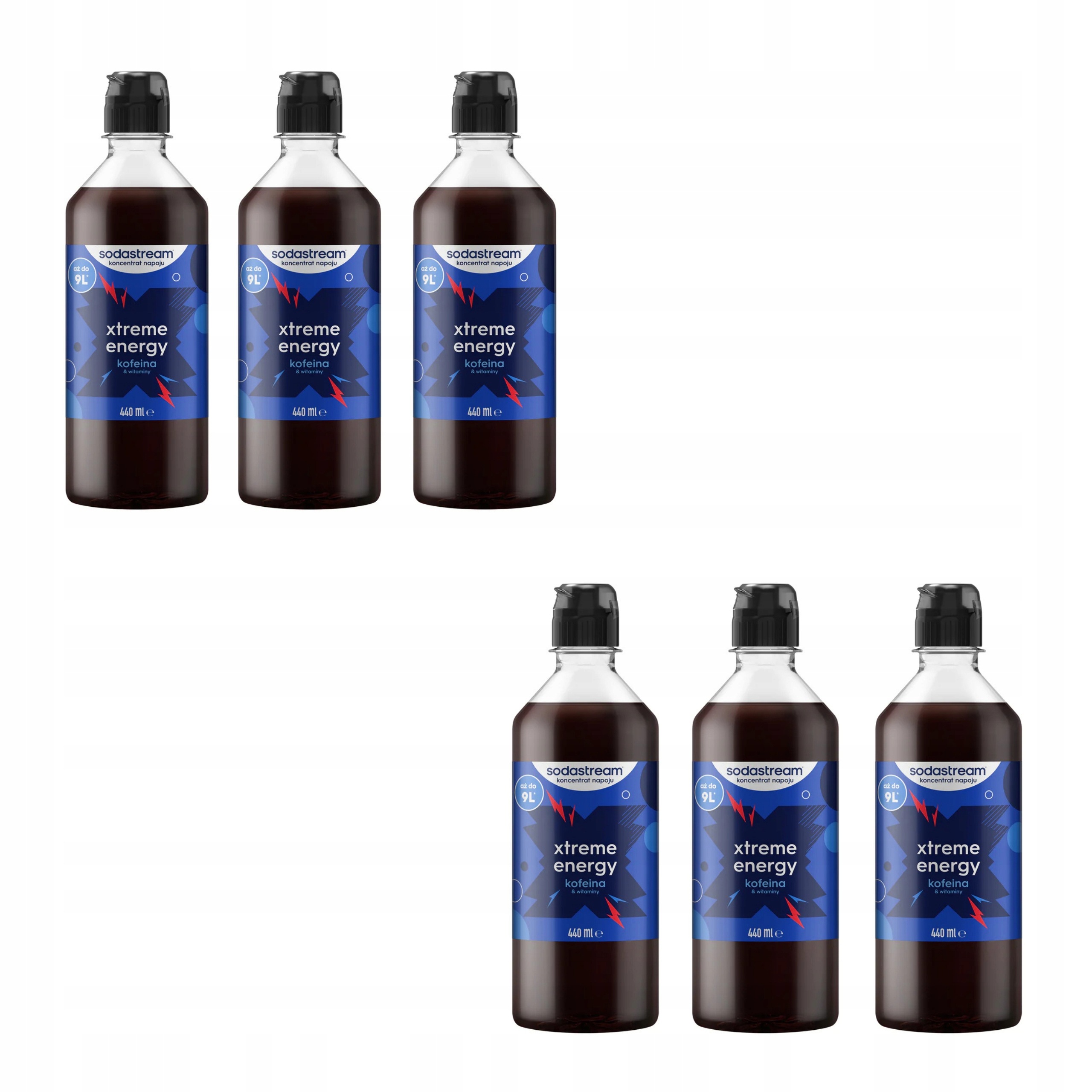 6 x Sodastream Energy energetický nápoj sirup do výrobníku sody koncentrát