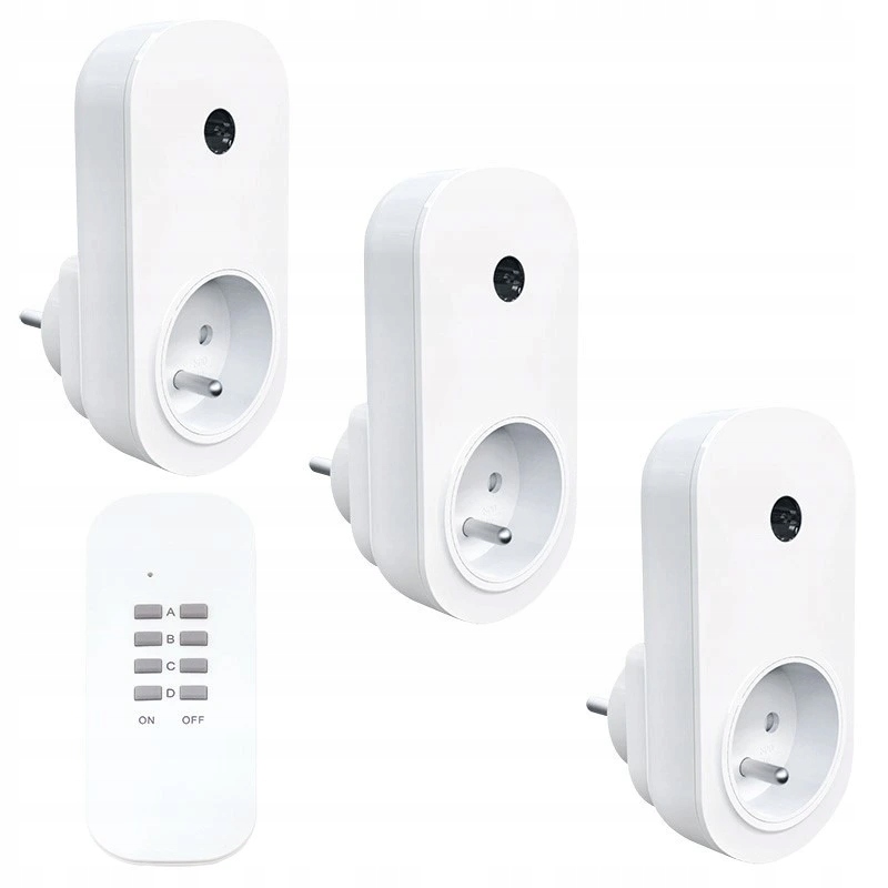 Dálkově ovládané zásuvky set 3 zásuvky+1 ovladač DY09 2000W/8,7A