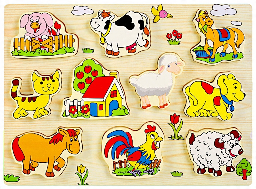 

Układanka dla dzieci puzzle drewniane Montessori